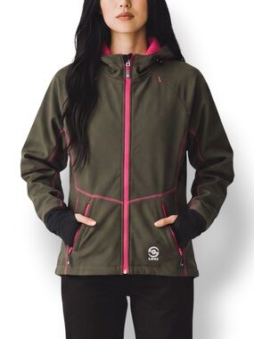 LOKI 8557 Mountain Hoodie Midgard Soft Shell II Peat Pink Medium NWT